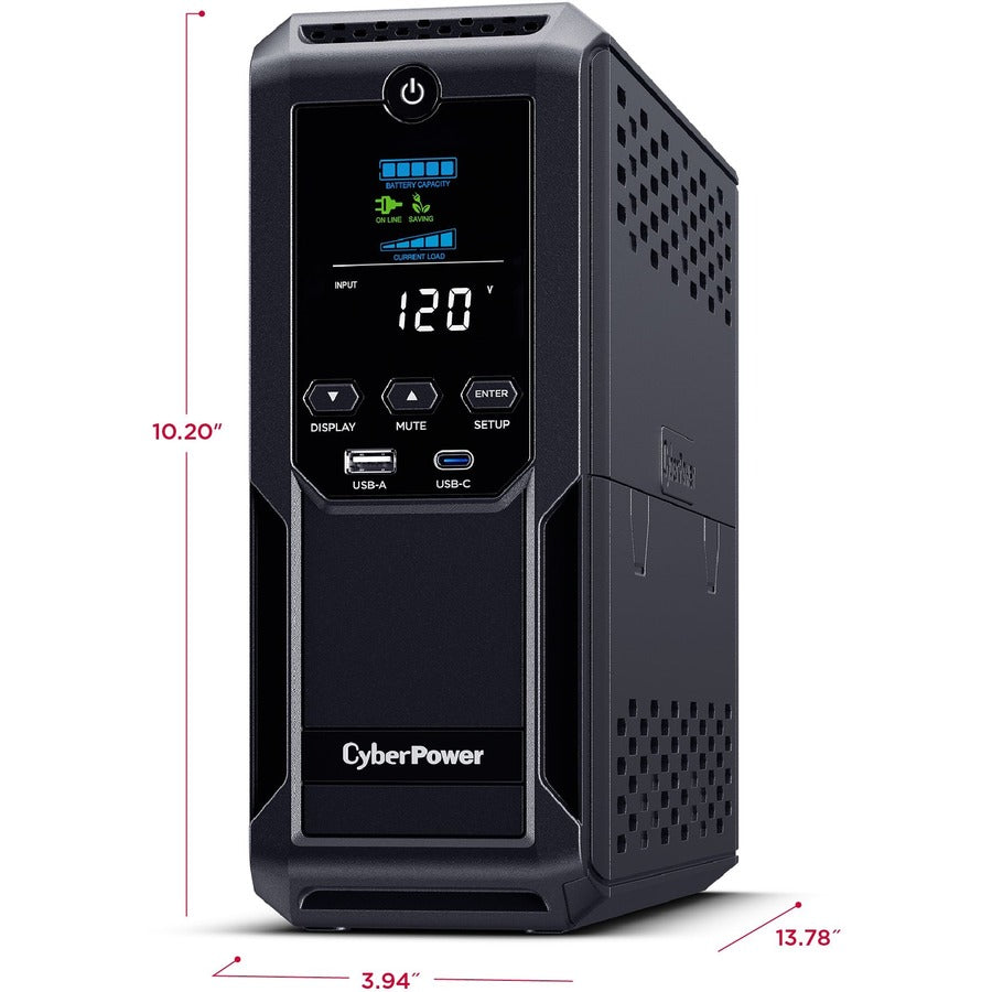 CyberPower Intelligent LCD BRG1500AVRLD2 1500VA Mini-tower UPS BRG1500AVRLCD2