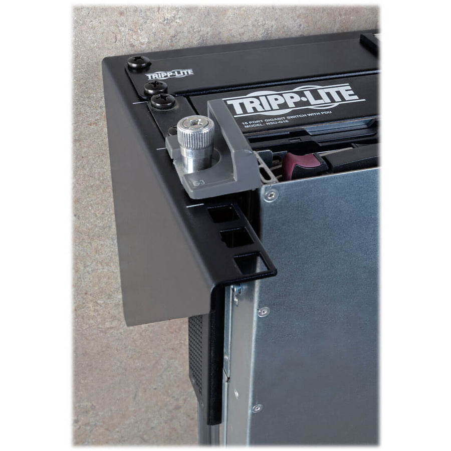 Tripp Lite by Eaton SmartRack SRWALLBRKT2U Mounting Bracket for Server, Network Switch, UPS - Black SRWALLBRKT2U