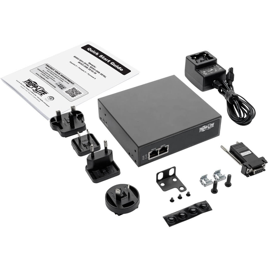 Serveur de console Tripp Lite by Eaton à 4 ports avec carte réseau double Go, 4G, Flash et 4 ports USB B093-004-2E4U