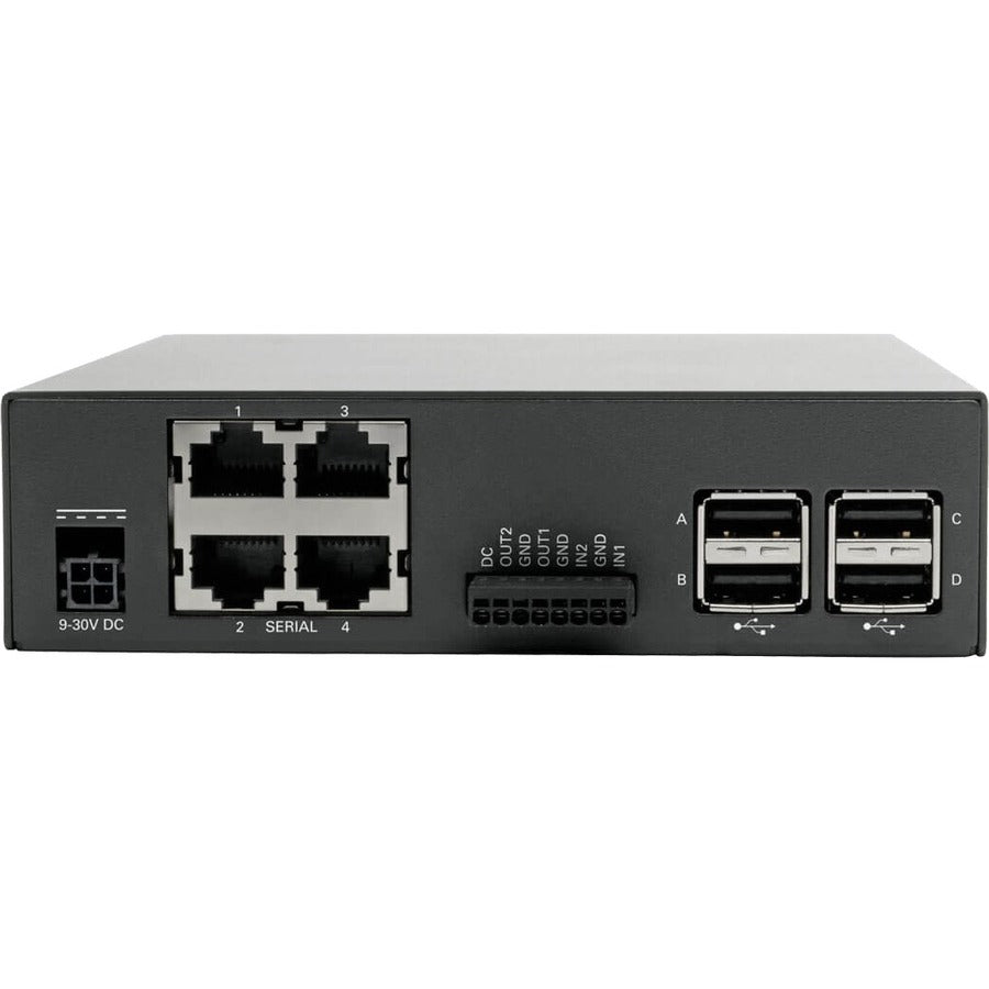 Serveur de console Tripp Lite by Eaton à 4 ports avec carte réseau double Go, 4G, Flash et 4 ports USB B093-004-2E4U