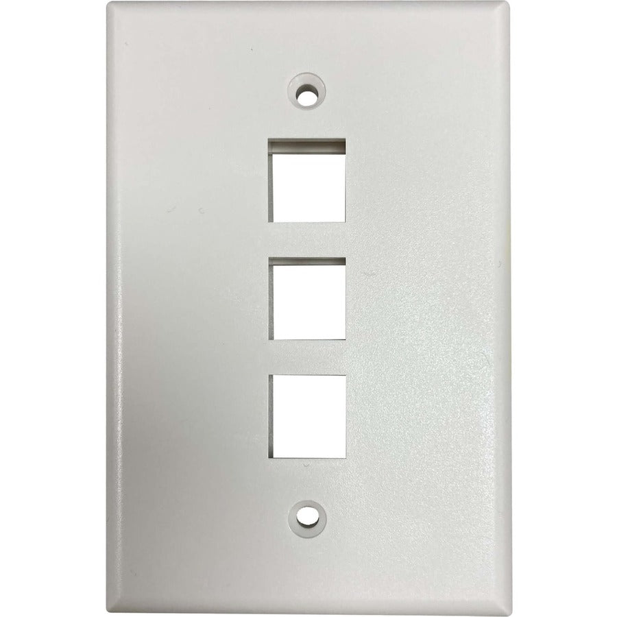 Tripp Lite by Eaton Safe-IT Plaque murale Keystone simple à 3 ports, antibactérienne, ivoire mat, TAA N042AB-003-IVM