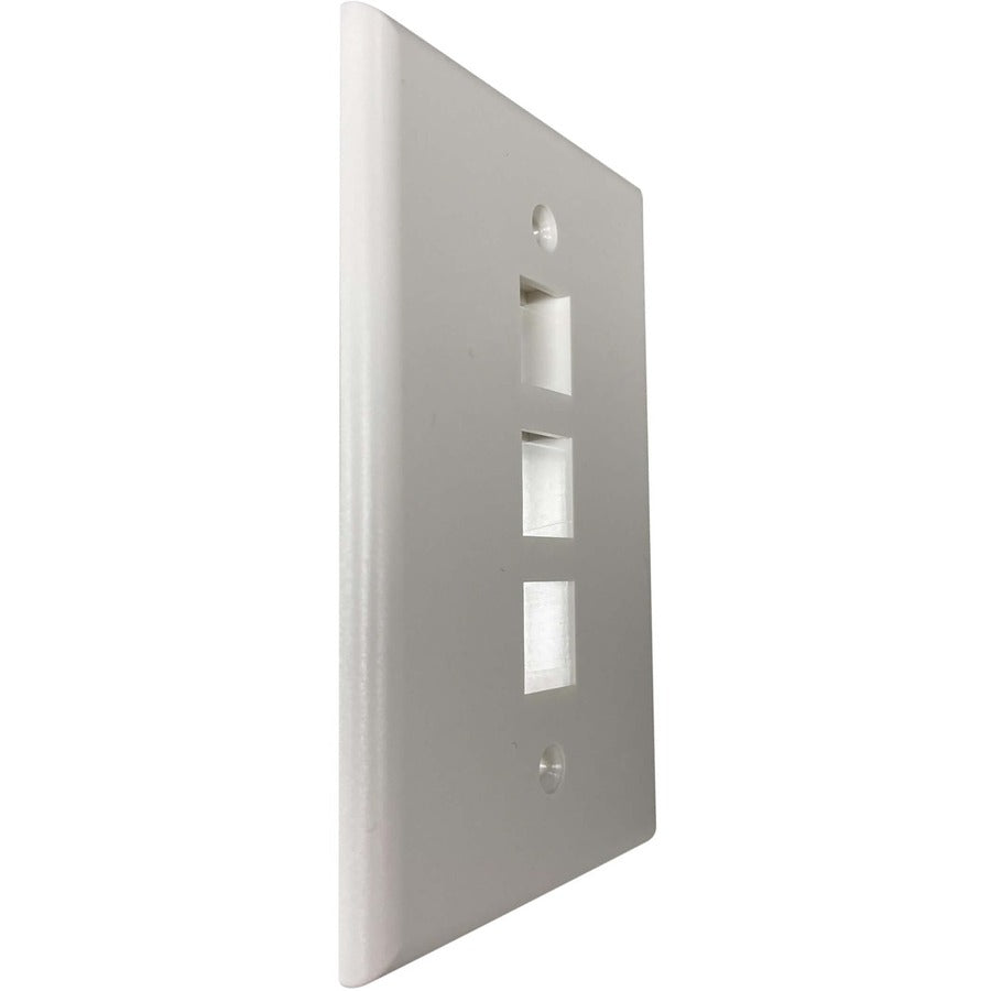 Tripp Lite by Eaton Safe-IT Plaque murale Keystone simple à 3 ports, antibactérienne, ivoire mat, TAA N042AB-003-IVM