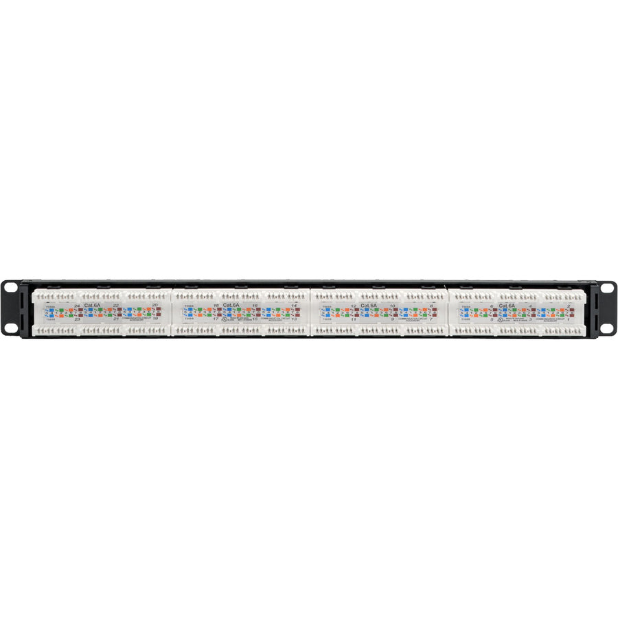 Tripp Lite by Eaton N252-024-6A 24-Port 1U Rack-Mount Cat6a/Cat6/Cat5e 110 Patch Panel N252-024-6A