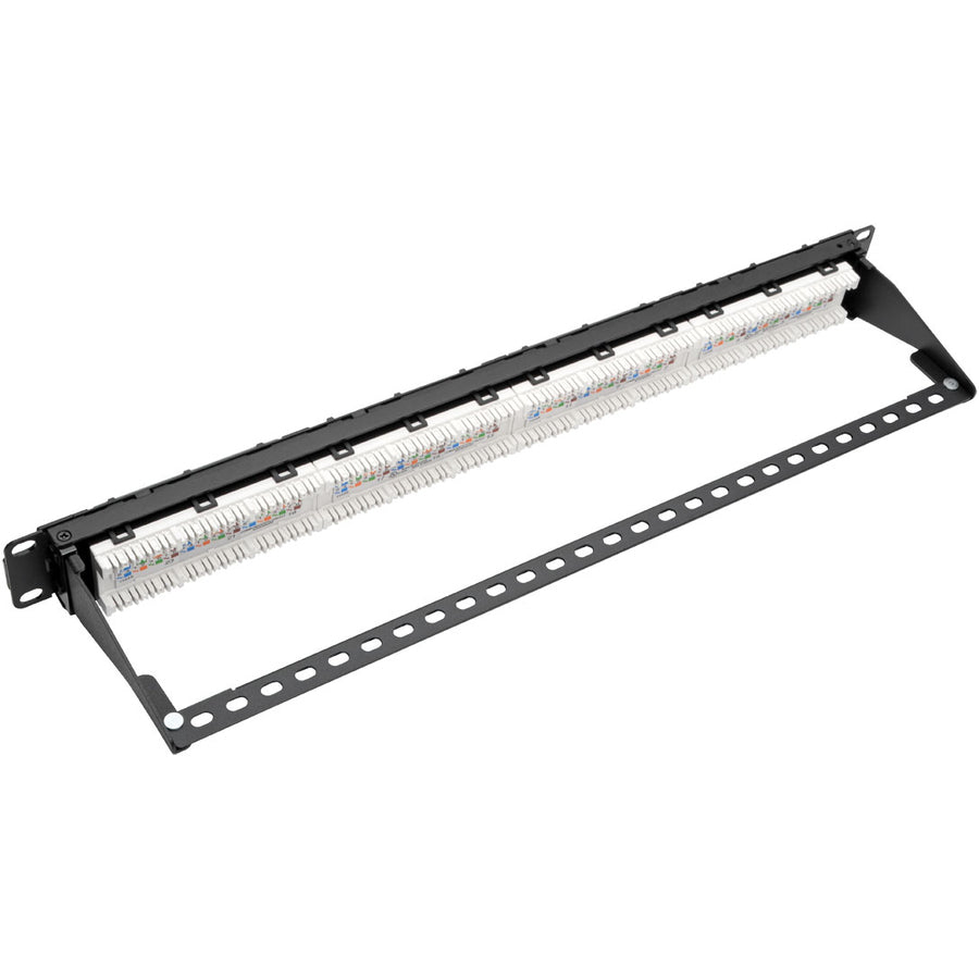 Tripp Lite by Eaton N252-024-6A 24-Port 1U Rack-Mount Cat6a/Cat6/Cat5e 110 Patch Panel N252-024-6A