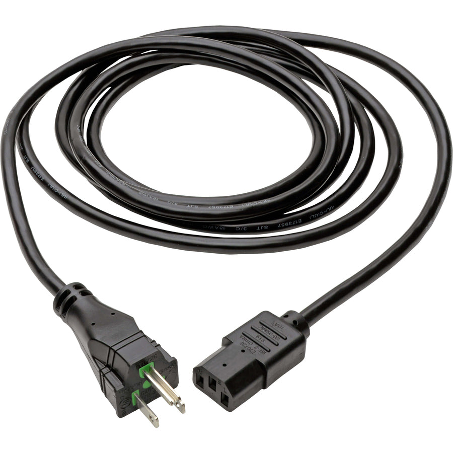 Tripp Lite 10ft Computer Power Cord Hospital Medical Cable 5-15P to C13 10A 18AWG 10' P006-010-HG10