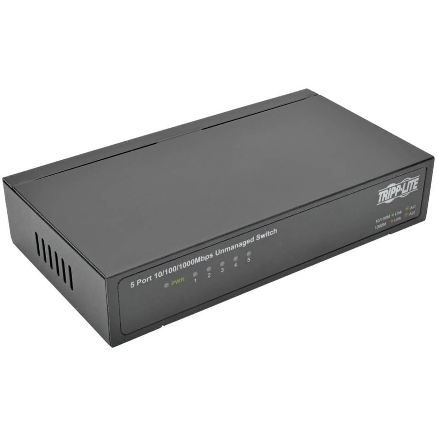 Tripp Lite by Eaton 5-Port 10/100/1000 Mbps Desktop Gigabit Ethernet Unmanaged Switch, Metal Housing NG5