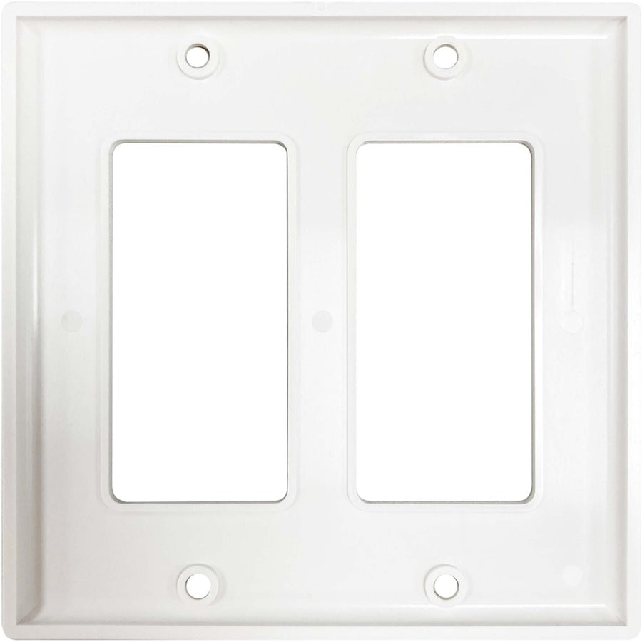 Tripp Lite by Eaton Safe-IT Plaque murale antibactérienne double, style Decora, ivoire, TAA N042DAB-002-IV