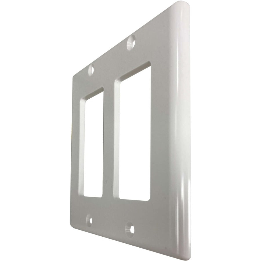 Tripp Lite by Eaton Safe-IT Plaque murale antibactérienne double, style Decora, ivoire, TAA N042DAB-002-IV