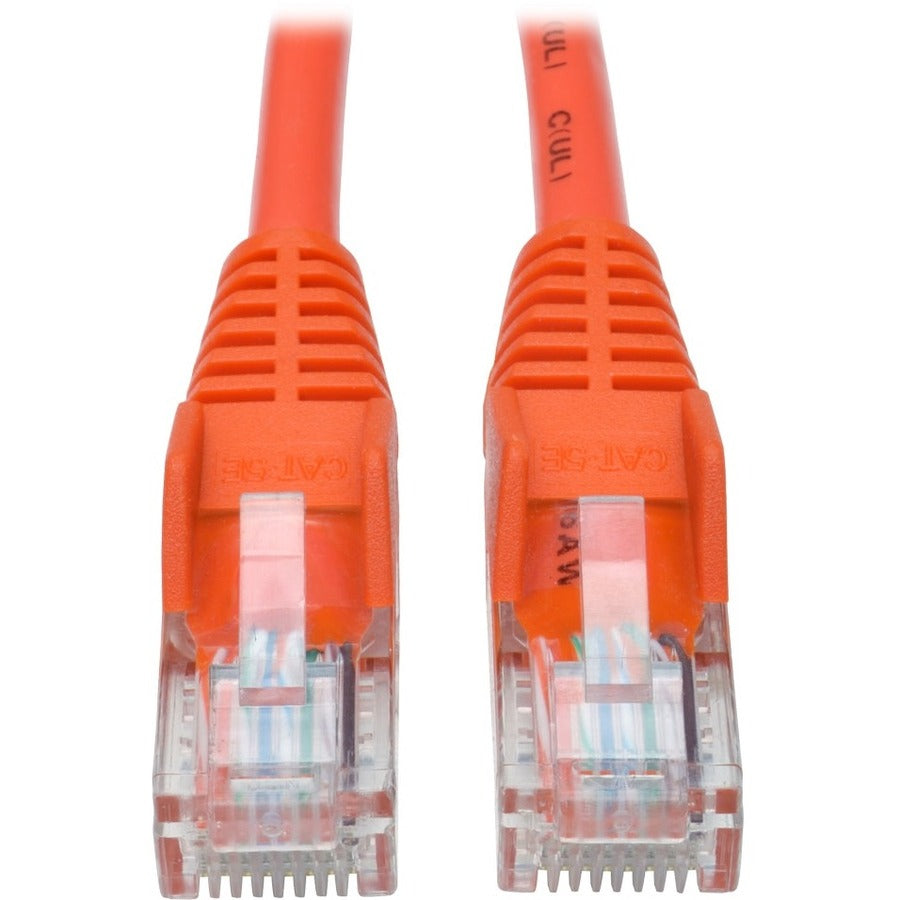 Tripp Lite by Eaton Cat5e Câble de brassage UTP moulé sans accroc Cat5e 350 MHz (RJ45 M/M), Orange, 14 pi N001-014-OR