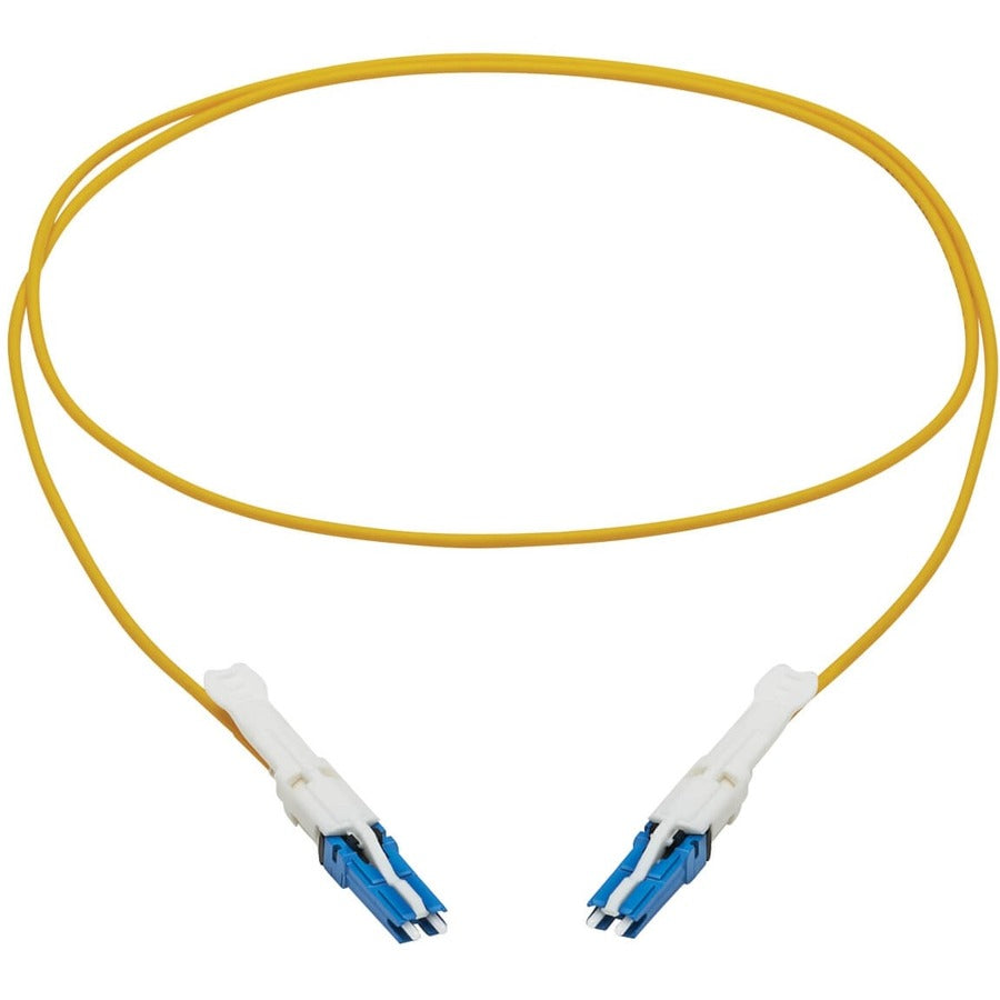 Tripp Lite by Eaton N381C-01M 400Gb Duplex Singlemode 9/125 OS2 Fiber Optic Cable, Yellow, 1 m N381C-01M