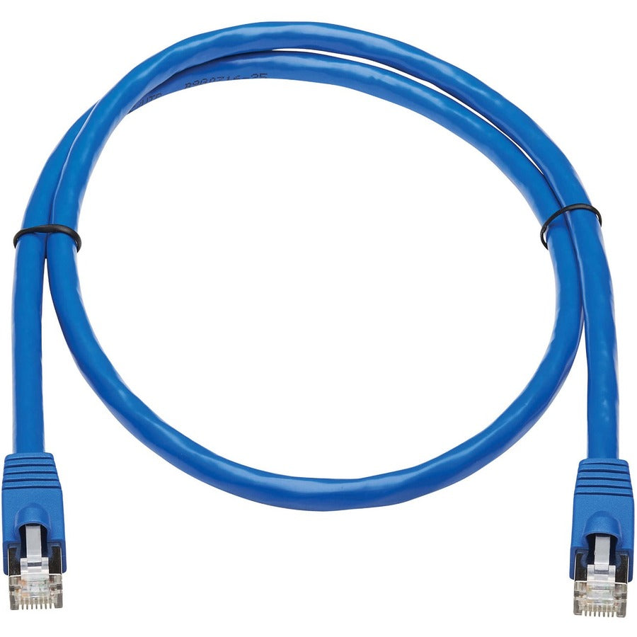 Câble de raccordement réseau Tripp Lite by Eaton Cat6a certifié 10G F/UTP sans accroc (RJ45 M/M), bleu, 3 pieds N261P-003-BL