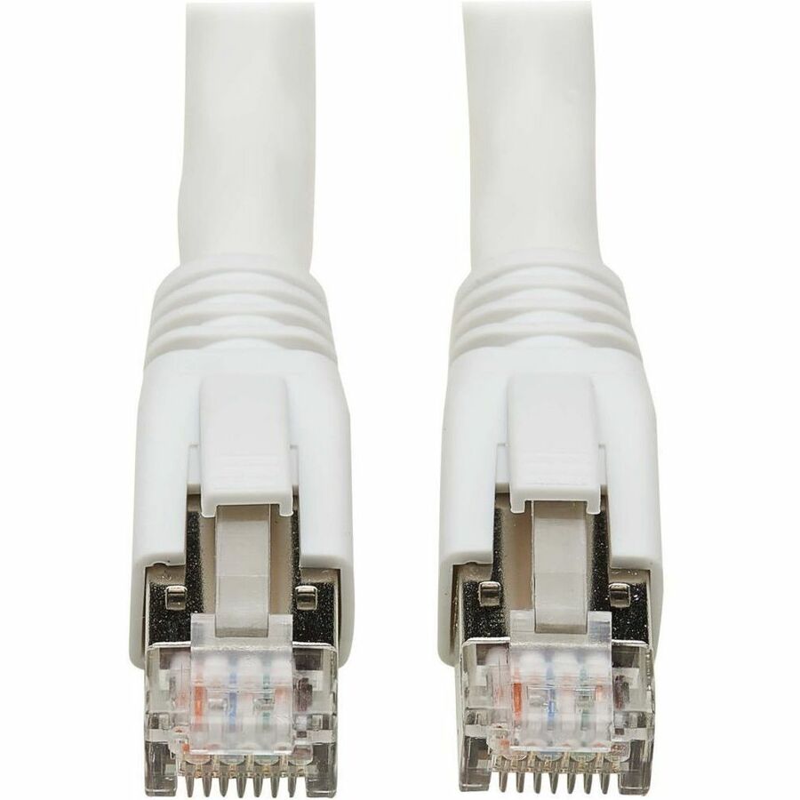 Câble Ethernet Tripp Lite by Eaton Cat8 40G SSTP sans accroc (RJ45 M/M), PoE, blanc, 12 pi (3,7 m) N272-F12-WH