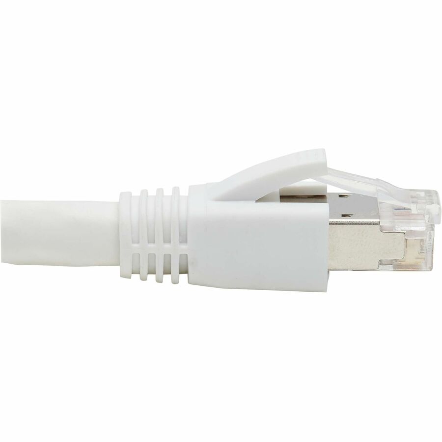 Câble Ethernet Tripp Lite by Eaton Cat8 40G SSTP sans accroc (RJ45 M/M), PoE, blanc, 12 pi (3,7 m) N272-F12-WH