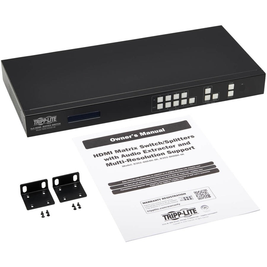 Tripp Lite by Eaton B302-4HX4H-4K 4x4 HDMI Matrix Switch/Splitter B302-4HX4H-4K