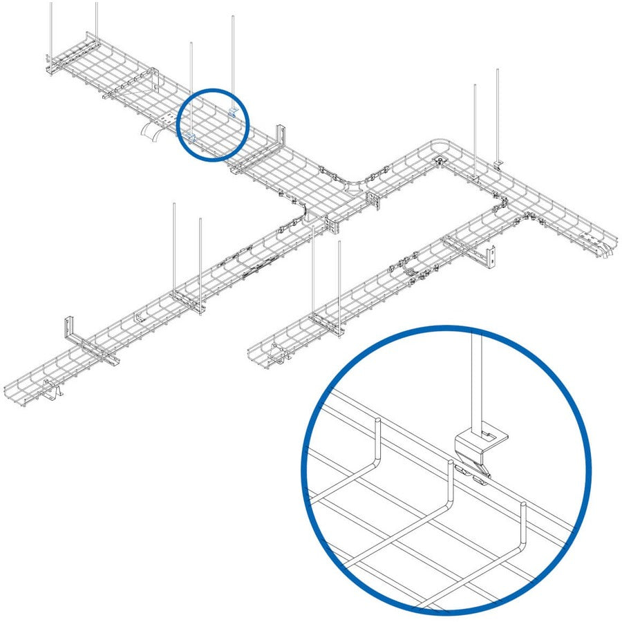 Tripp Lite by Eaton SRWBUNVCLIP Mounting Clip for Cable Tray - Black SRWBUNVCLIP