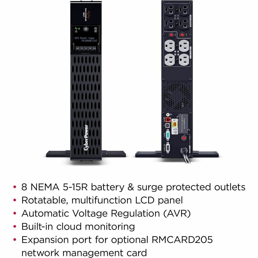 CyberPower Smart App Sinewave PR1000RT2UC 1000VA Rack/tower UPS PR1000RT2UC