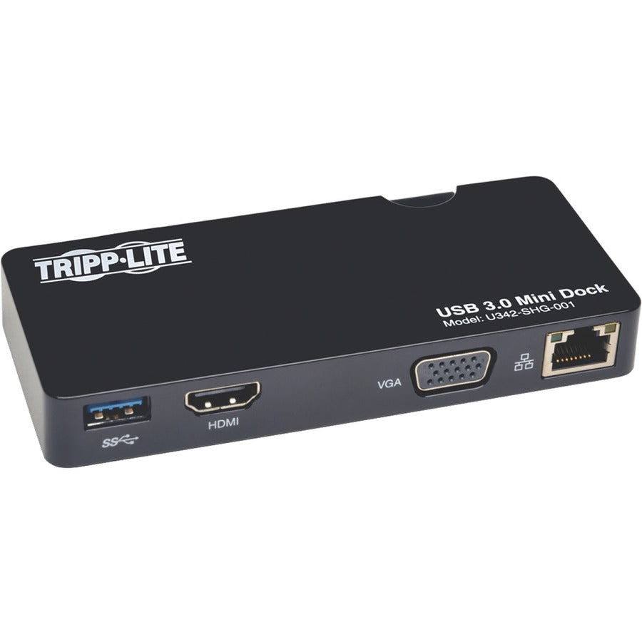 Tripp Lite by Eaton USB 3.0 HDMI / VGA Mini Docking Station with Gigabit Ethernet U342-SHG-001