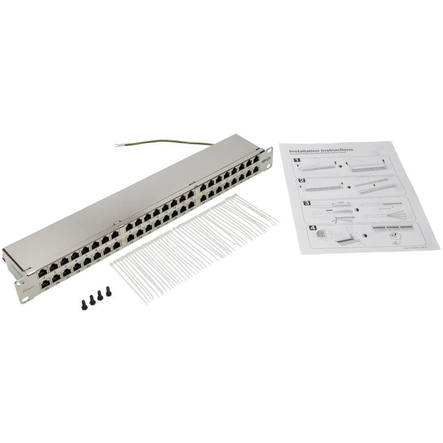 Tripp Lite by Eaton N252-048-SH-K Cat6 48-Port Patch Panel, 1U N252-048-SH-K