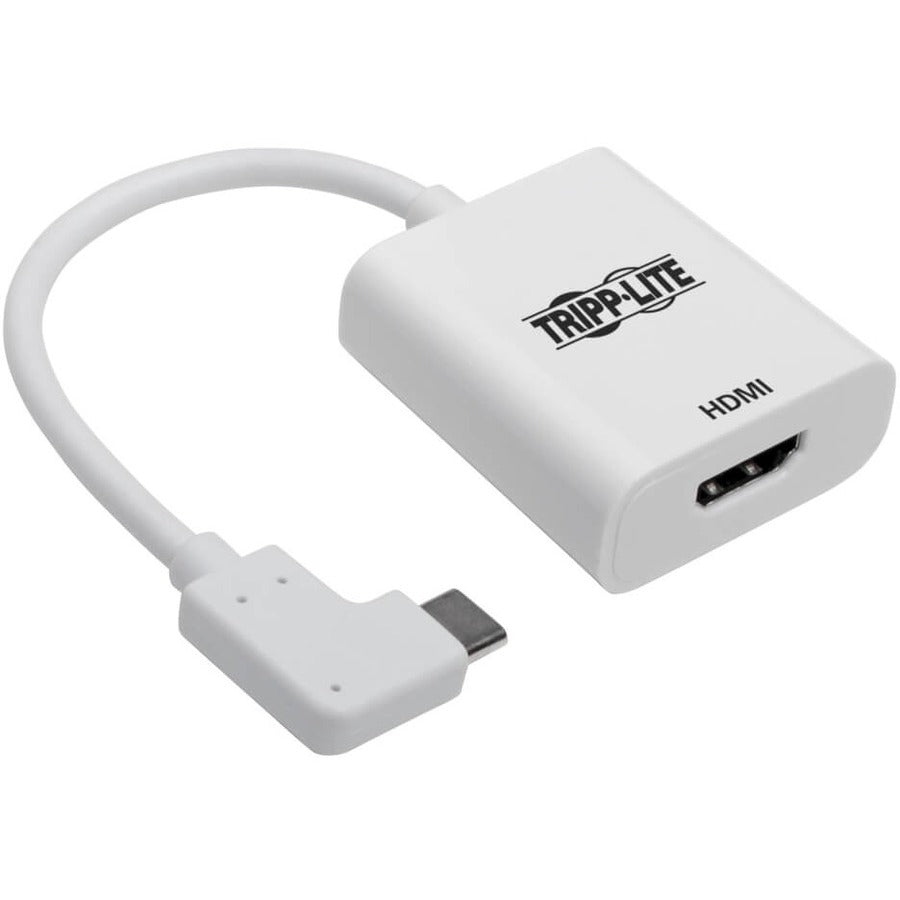 Tripp Lite by Eaton U444-06N-HD4KRA Right-Angle USB-C to HDMI Adapter, M/F, White U444-06N-HD4KRA