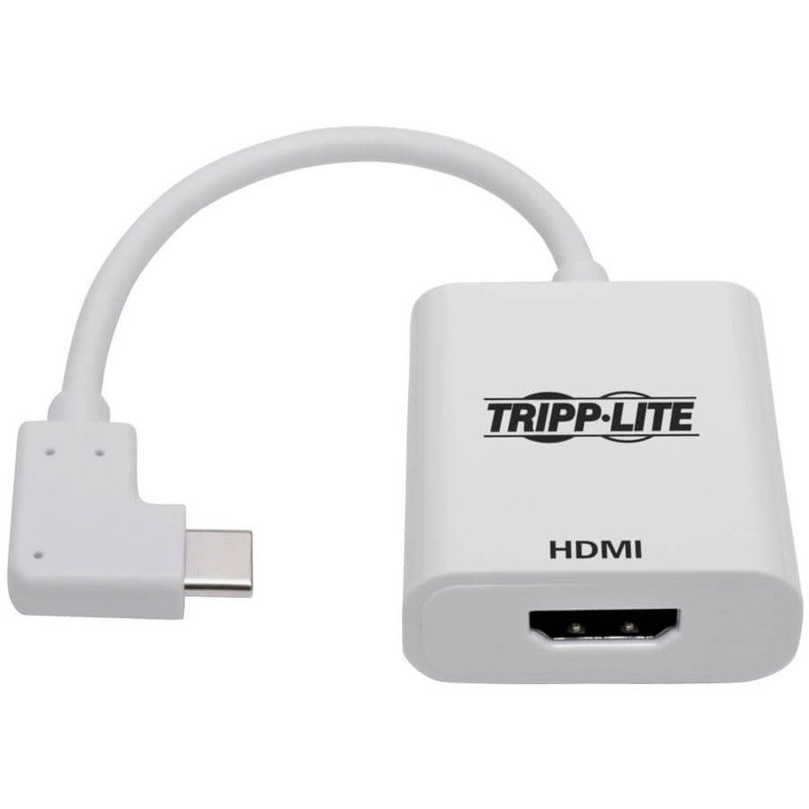 Tripp Lite by Eaton U444-06N-HD4KRA Adaptateur USB-C vers HDMI à angle droit, M/F, Blanc U444-06N-HD4KRA