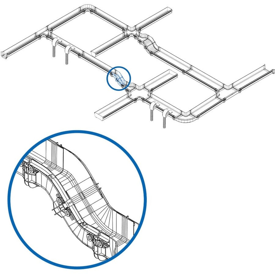 Tripp Lite by Eaton Kit de rampe haut/bas sans outil à 45 degrés pour système de routage de fibre, 120 mm (5 po) SRFC5RAMP