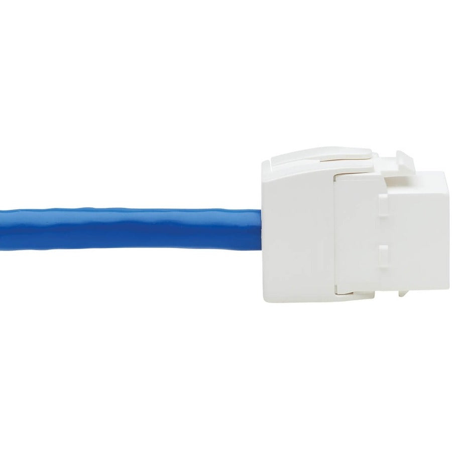 Tripp Lite by Eaton Cat6 Keystone Jack Cable Assembly, RJ45 M/F, 18 in., Blue N237-F18N-WHSH