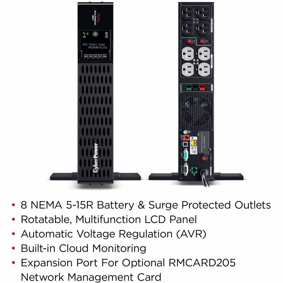 CyberPower Smart App Sinewave PR1500RTXL2UC 1500VA Rack/Tower UPS PR1500RTXL2UC