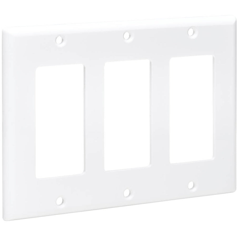 Tripp Lite by Eaton Plaque frontale triple, style Decora – verticale, blanche N042D-300-WH