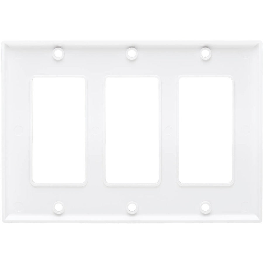 Tripp Lite by Eaton Plaque frontale triple, style Decora – verticale, blanche N042D-300-WH