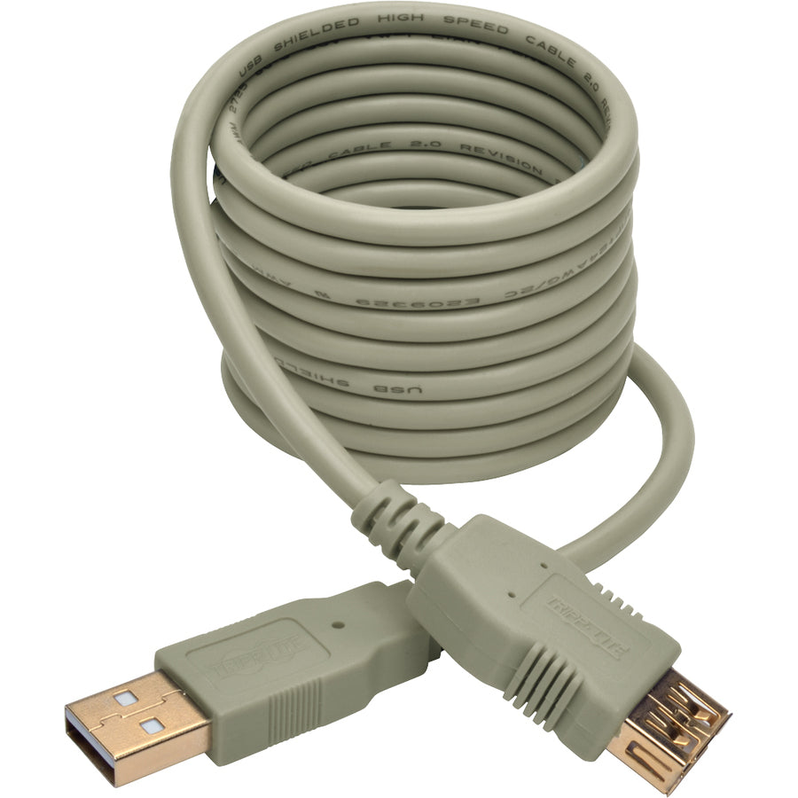 Tripp Lite by Eaton Câble d'extension USB 2.0 haute vitesse (M/F), beige, 1,8 m U024-006-BE