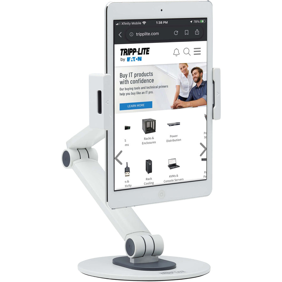 Tripp Lite by Eaton DMTBD413 Mounting Arm for Smartphone, Tablet, Mobile Device - White DMTBD413