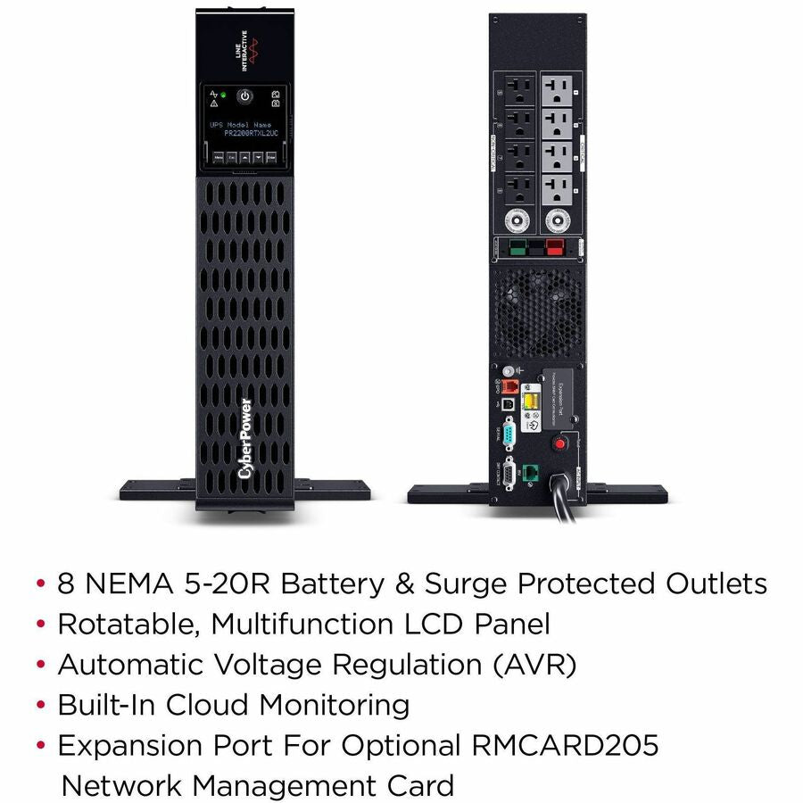 CyberPower Smart App Sinewave PR2200RTXL2UC 2200VA Rack/Tower UPS PR2200RTXL2UC