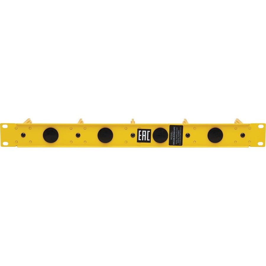 Tripp Lite by Eaton Gestionnaire de câbles horizontal – Anneaux flexibles, Jaune, 1U SRCABLERING1UFC