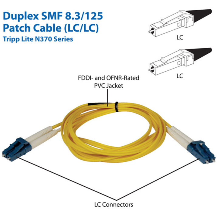 Câble de raccordement duplex à fibre optique Tripp Lite N370-03M