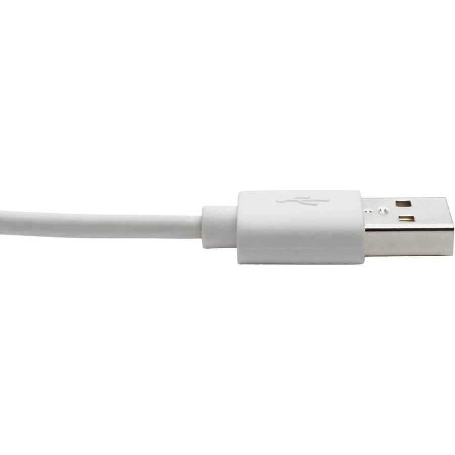 Tripp Lite by Eaton Sync/Charge M100-003-LRA-WH Lightning/USB Data Transfer Cable M100-003-LRA-WH