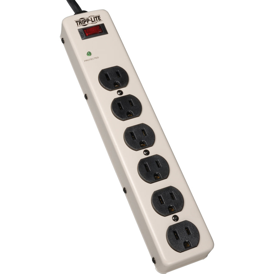 Tripp Lite Waber Surge Protector Power Strip Metal 6 Outlet 6' Cord PM6NS