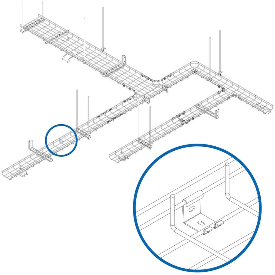 Tripp Lite by Eaton SmartRack SRWBWALLBRKTLD Mounting Bracket for Cable Tray - Black SRWBWALLBRKTLD