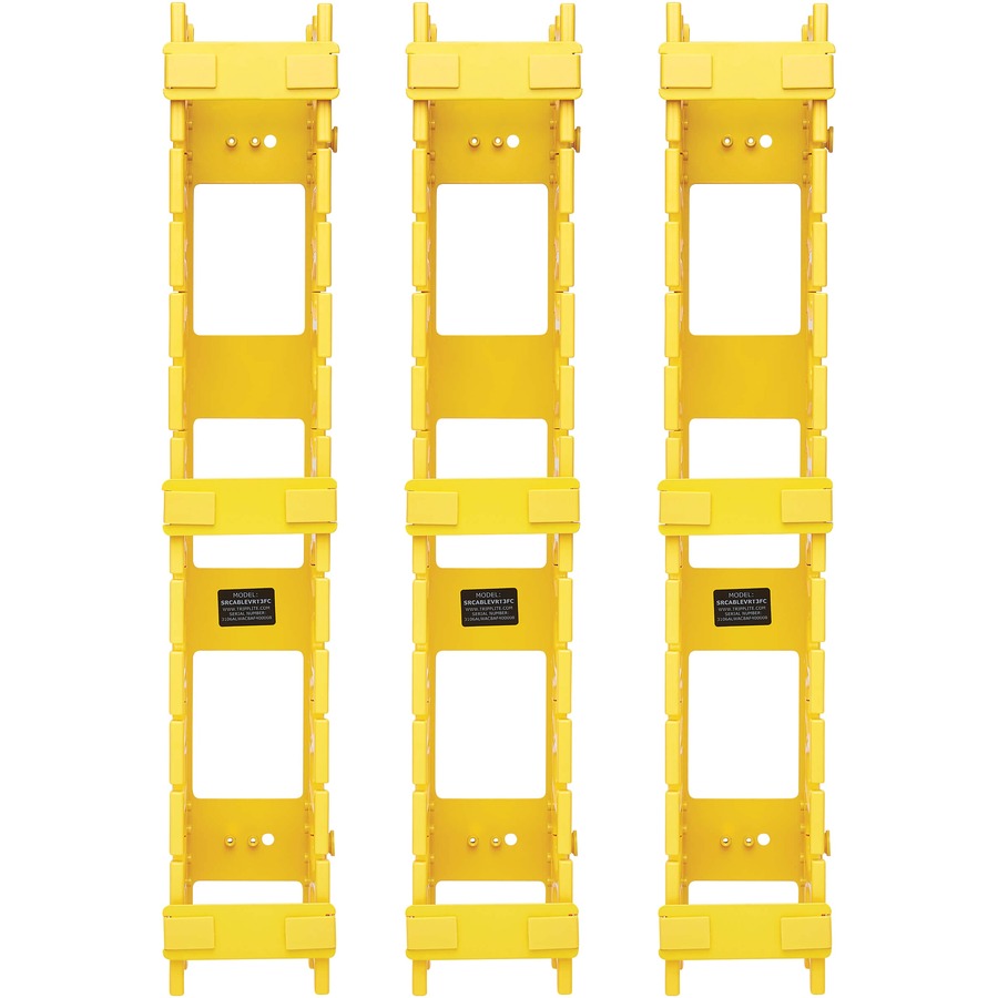 Tripp Lite by Eaton High-Capacity Vertical Cable Manager - Double Finger Duct, Yellow, 6 ft. (1.8 m) SRCABLEVRT3FC