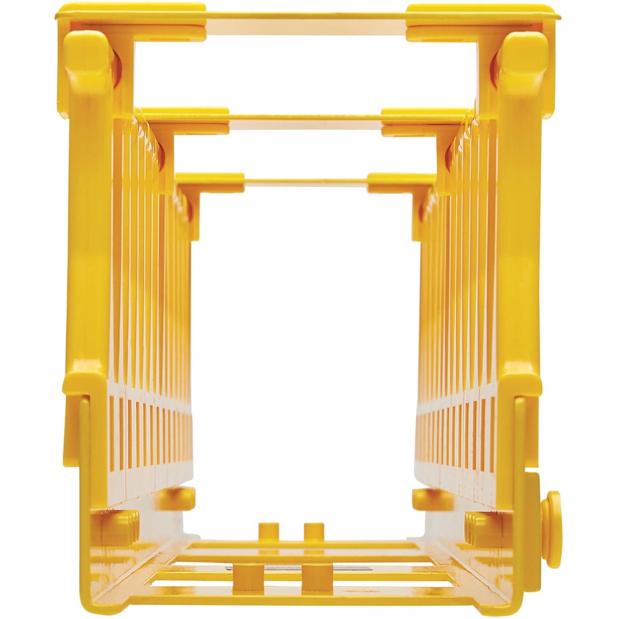 Tripp Lite by Eaton High-Capacity Vertical Cable Manager - Double Finger Duct, Yellow, 6 ft. (1.8 m) SRCABLEVRT3FC