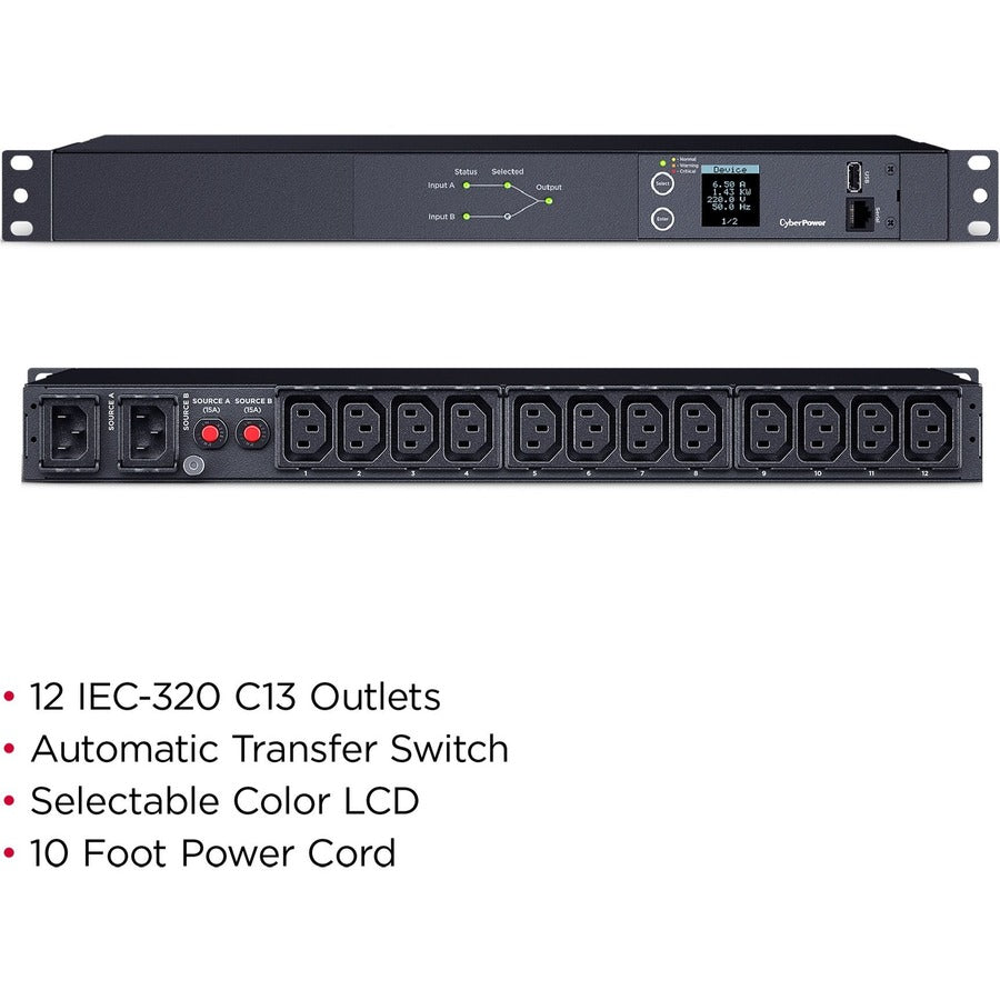 CyberPower Switched ATS PDU PDU24004 PDU 12 prises PDU24004