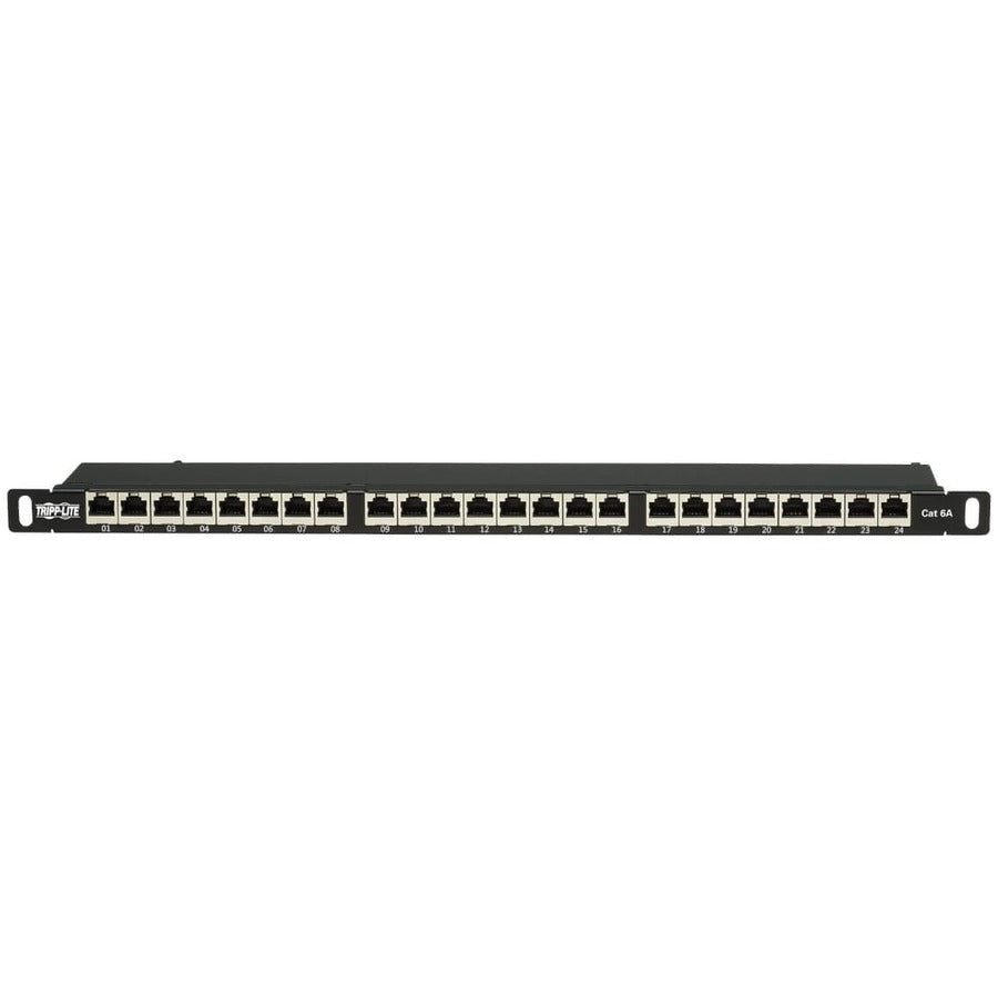 Tripp Lite by Eaton N252A-024-HUSHK Cat6a 24-Port Patch Panel, 0.5U N252A-024-HUSHK