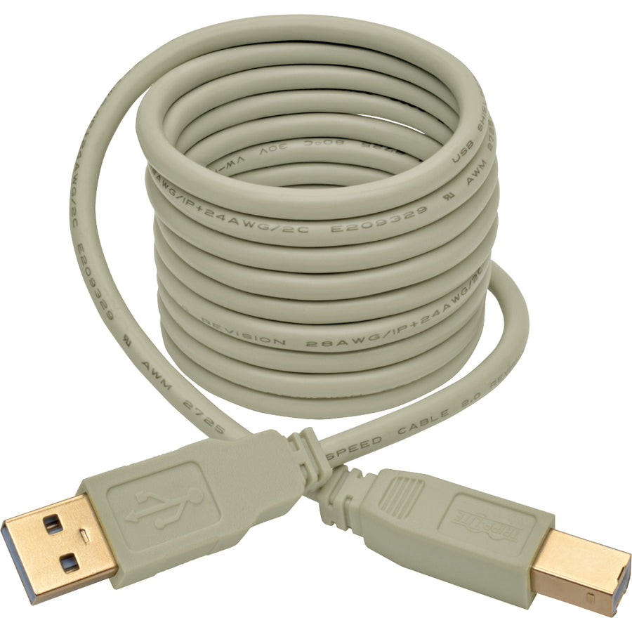 Tripp Lite by Eaton USB 2.0 Hi-Speed A/B Cable (M/M), Beige, 6 ft U022-006-BE