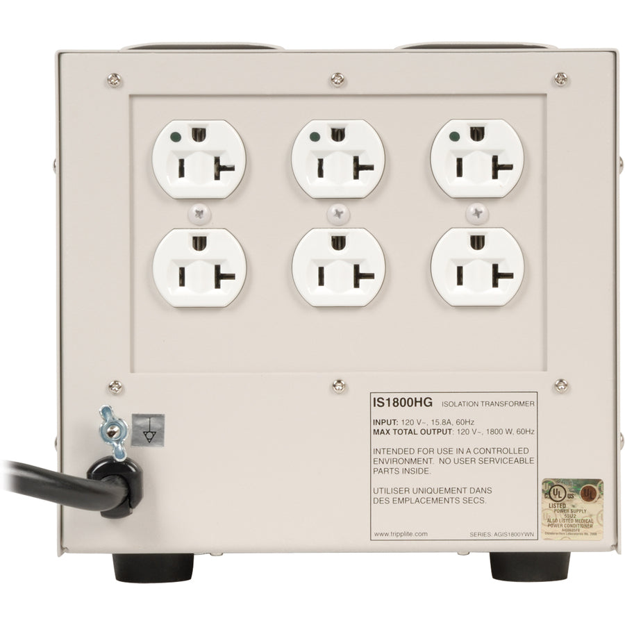 Tripp Lite - Isolator IS1800HG 6 outlets Transformer IS1800HG