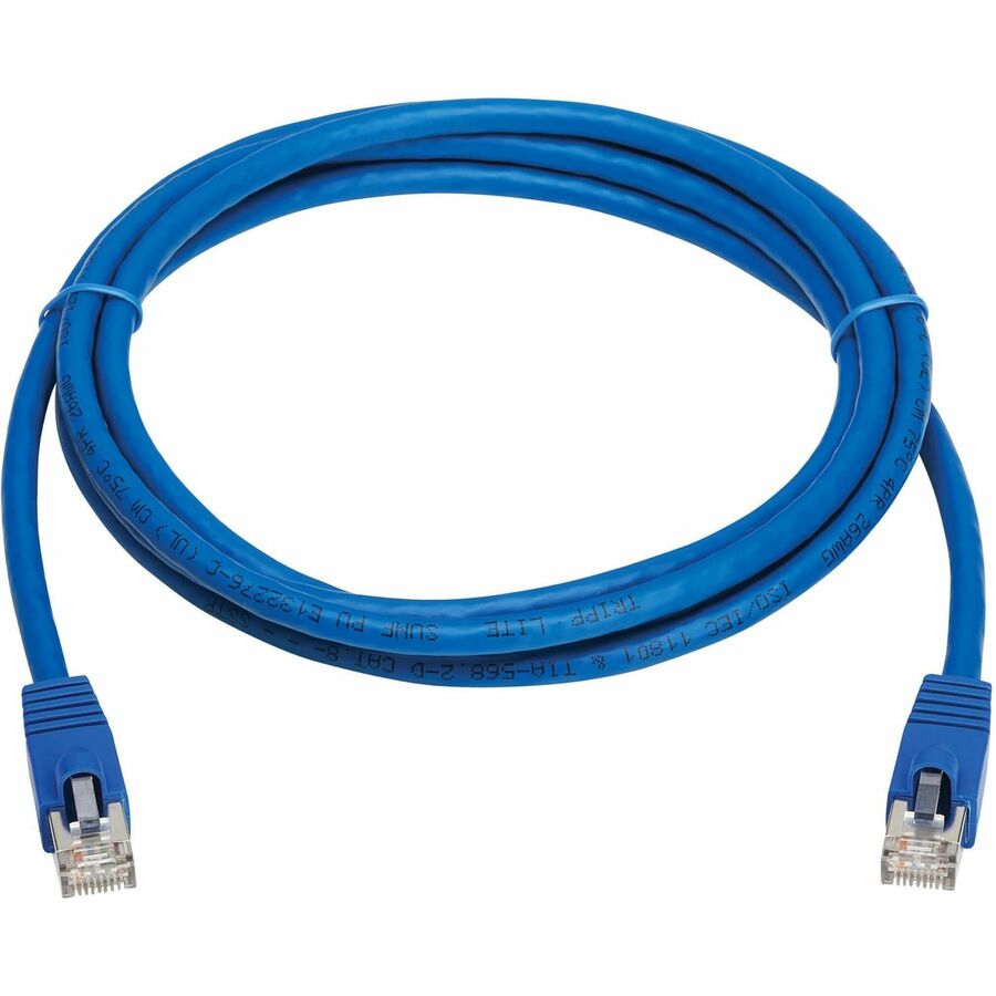 Câble Ethernet Tripp Lite by Eaton Cat8 40G SSTP sans accroc (RJ45 M/M), PoE, bleu, 7 pi (2,1 m) N272-F07-BL