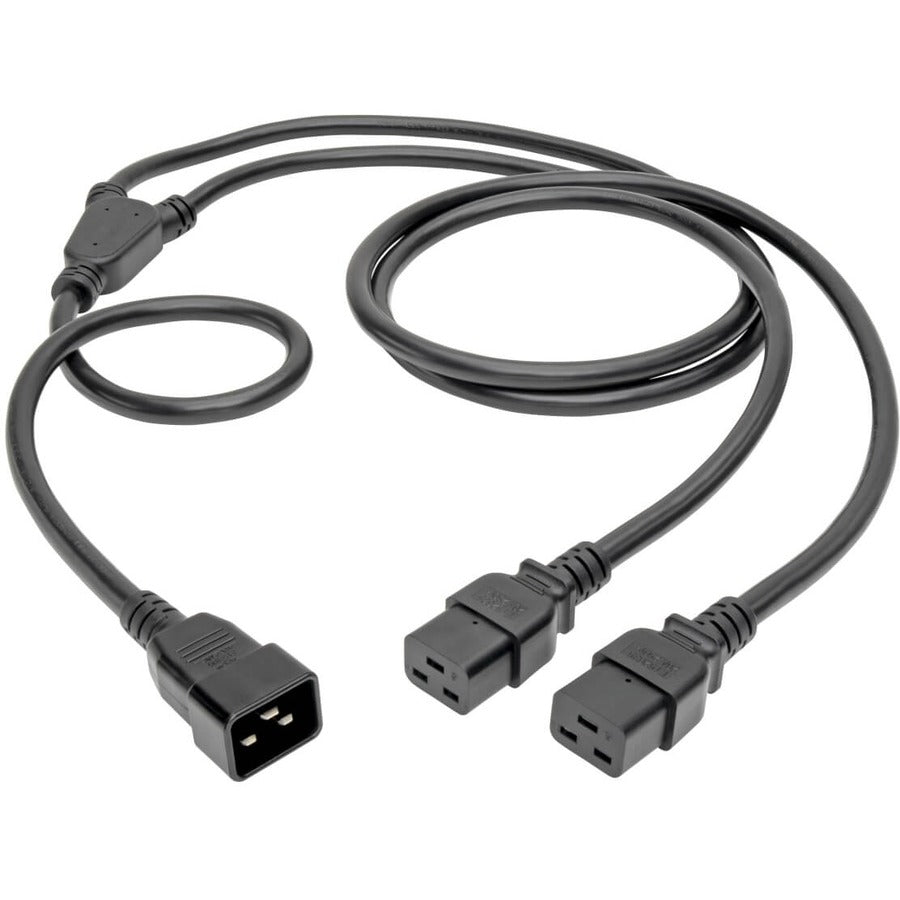 Tripp Lite 6ft Power Cord Extension Y Splitter Cable C19 to C20 20A 12AWG 6' P036-006-2C19