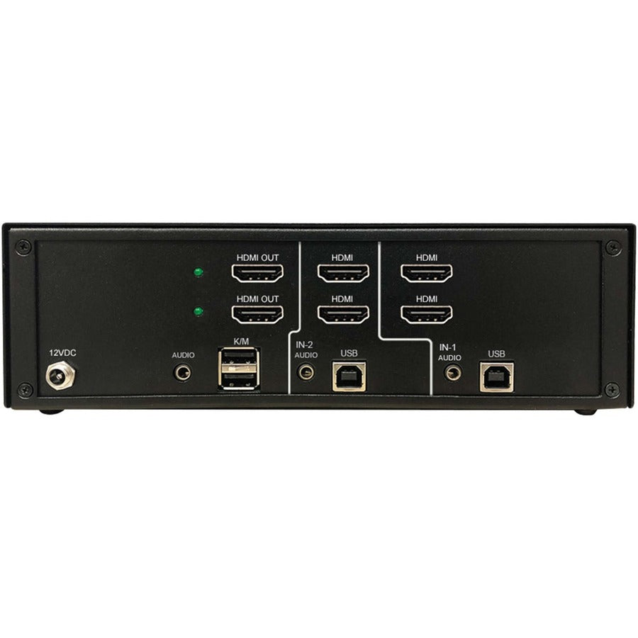 Commutateur KVM sécurisé Tripp Lite par Eaton, 2 ports, double tête, HDMI vers HDMI, 4K, NIAP PP4.0, audio, TAA B002-H2A2-N4