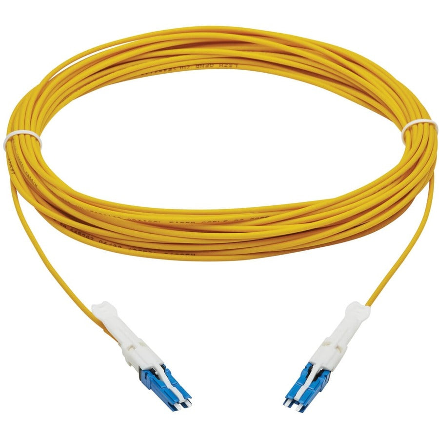 Tripp Lite by Eaton N381C-10M 400Gb Duplex Singlemode 9/125 OS2 Fiber Optic Cable, Yellow, 10 m N381C-10M