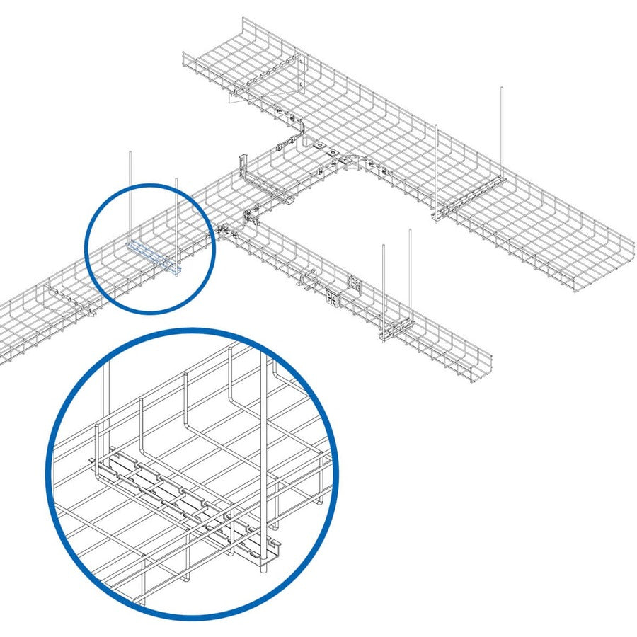 Tripp Lite by Eaton SRWB12CROSSBRKT Mounting Bracket for Cable Tray - Black SRWB12CROSSBRKT