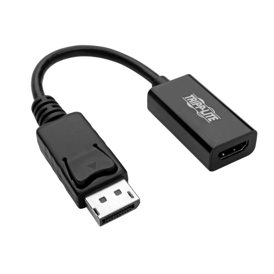 Tripp Lite by Eaton DisplayPort to HDMI 2.0 Adapter-M/F, Latching Connector, 4K@60 Hz, 6 in., Black P136-06N-H2V2LB
