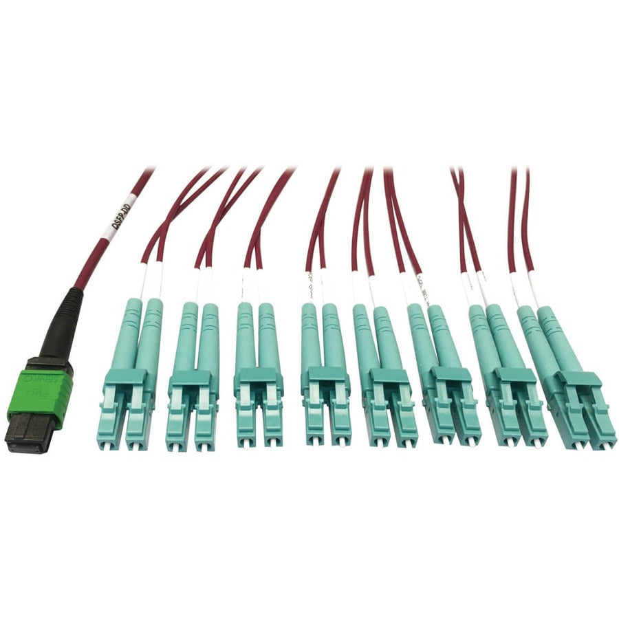 Tripp Lite by Eaton N846D-03M-16EMG 400G Multimode 50/125 OM4 Fiber Optic Cable, Magenta, 3 m N846D-03M-16EMG